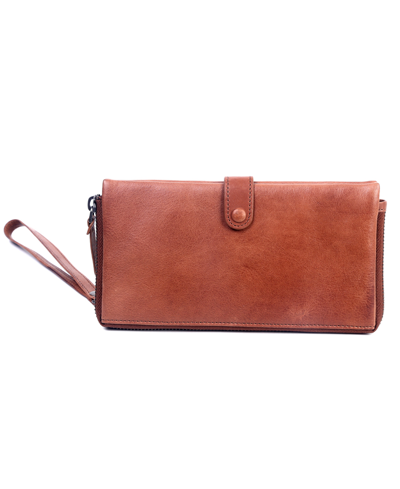 Old Trend Savanna Leather Clutch In Tan