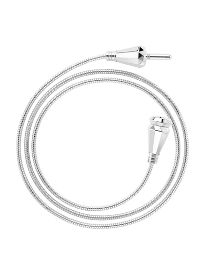 Shop Boucheron Jack De  18k White Gold Triple-wrap Cable Bracelet/necklace