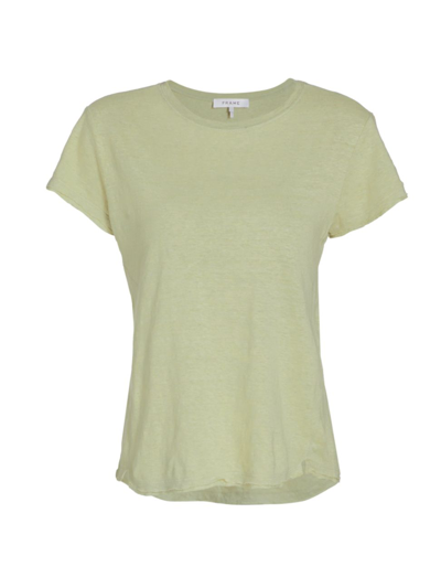 Shop Frame Women's Easy True Organic Linen T-shirt In Sage