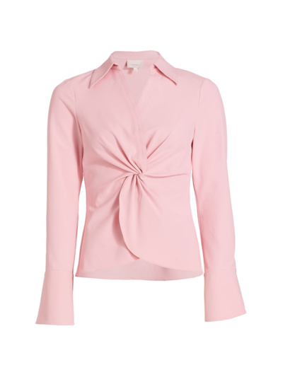 Shop Cinq À Sept Women's Mckenna Twist-front Blouse In Pink Quartz