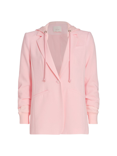 Shop Cinq À Sept Women's Khloe Hooded Blazer In Pink Quartz