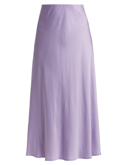 Shop L Agence Women's Clarisa Bias-cut A-line Maxi Skirt In Lavender