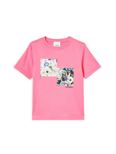 Shop Burberry Little Girl's & Girl's Dutch T-shirt In Bubble Gum Pink