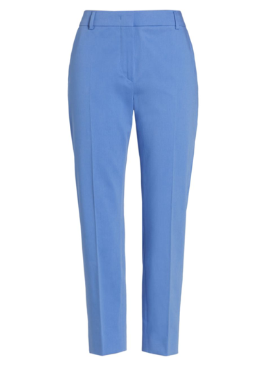 Shop Max Mara Women's Folgore Cropped Skinny Trousers In Turquoise