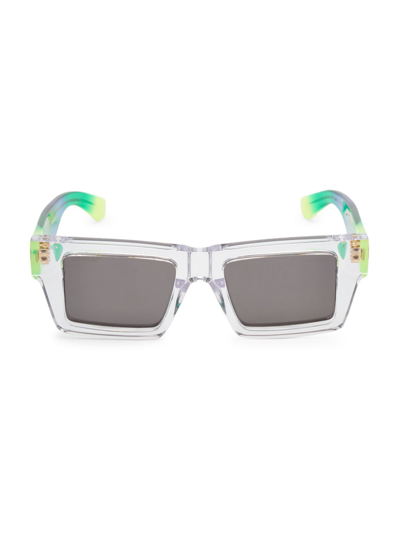 Shop Off-white Men's Nassau 147mm Rectangular Sunglasses In Transparent Rainbow