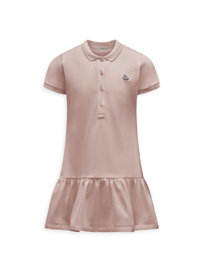 Shop Moncler Little Girl's & Girl's Polo Dress In Pink