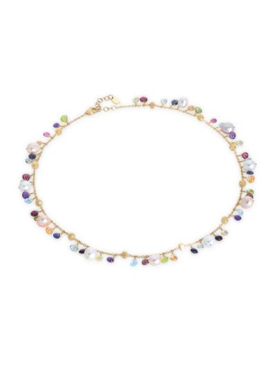 Shop Marco Bicego Women's Paradise 18k Yellow Gold & Mixed-gemstone Short Necklace