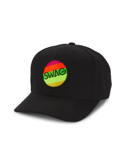 Shop Swag Golf Men's Swag Rainbow Patch Snapback Hat In Black Multi
