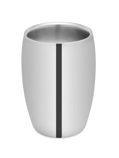 Shop Degrenne Paris Newport Curved Double-wall Wine Cooler In Silver