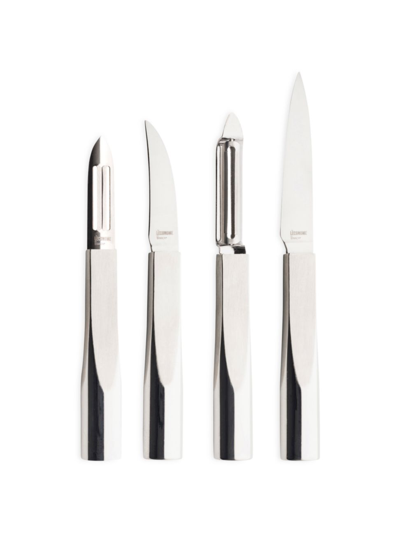 Shop Degrenne Paris L'econome By Starck 4-piece Kitchen Peeler Set In Silver