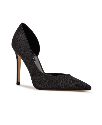 Shop Nine West Women's Folowe D'orsay Pumps Women's Shoes In Black Glitter
