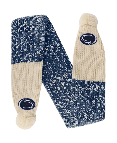 Shop Foco Women's  Penn State Nittany Lions Confetti Scarf With Pom In Navy