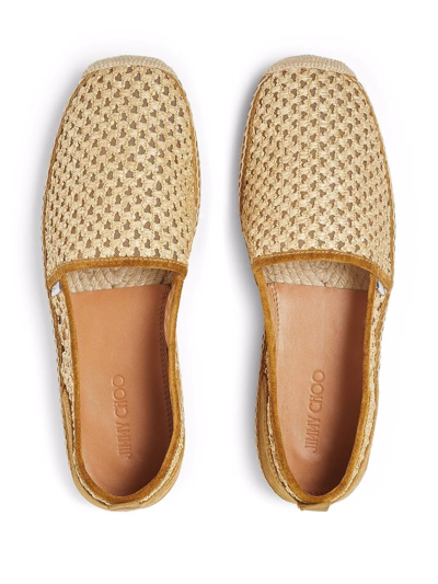 Shop Jimmy Choo Egon Woven Espadrilles In Nude