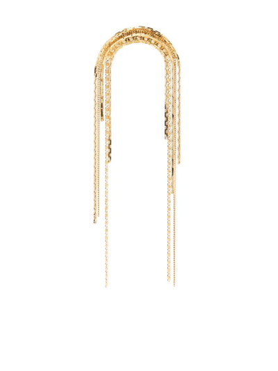 Shop Wouters & Hendrix Serpentine Falling Chains Earring In Gold