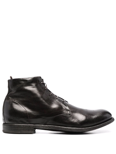 Shop Officine Creative Lace-up Leather Boots In Braun