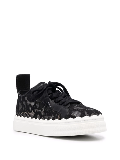 Chloé Thece Lace-up Sneakers For Women In Black