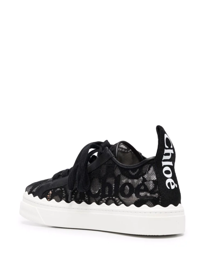 Chloé Thece Lace-up Sneakers For Women In Black