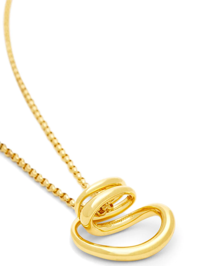 Shop Charlotte Chesnais Round Trip Pendant Necklace In Gold