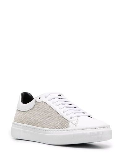 Shop Fabiana Filippi Textured Low-top Sneakers In White