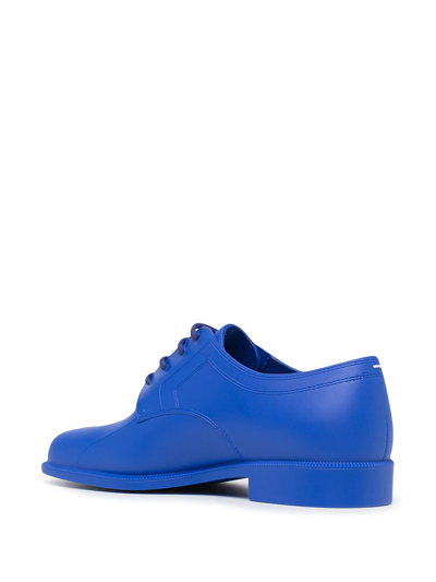 Shop Maison Margiela Tabi-toe Lace-up Shoes In Blau