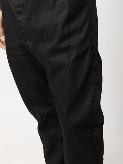 Shop 11 By Boris Bidjan Saberi Asymmetric High-waisted Straight-leg Jeans In Schwarz