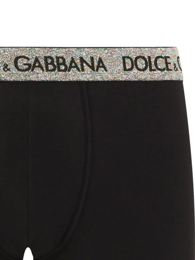 Shop Dolce & Gabbana Logo Waistband Boxer Briefs In Black