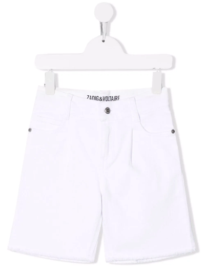 Shop Zadig & Voltaire Mid-rise Cotton Shorts In White