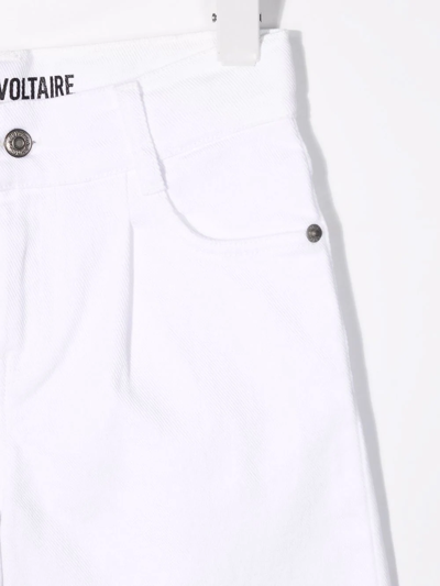 Shop Zadig & Voltaire Mid-rise Cotton Shorts In White