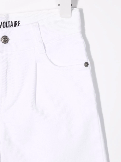 Zadig & Voltaire Mid-rise Cotton Shorts In White
