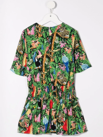Shop Kenzo Jungle-print Dress In Green