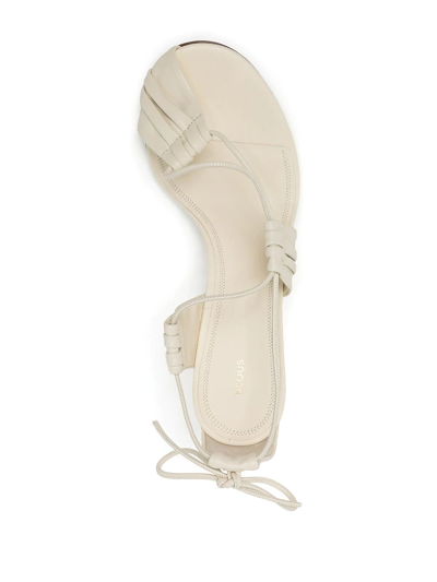 Shop Neous Giena Leather Sandals In White