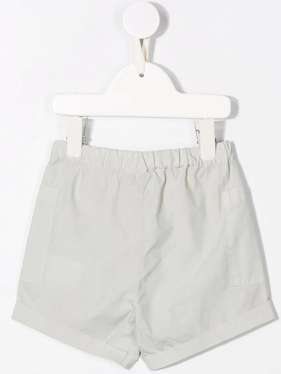 Shop Bonpoint Nateo Cotton Shorts In Grey