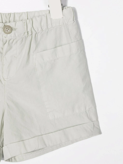 Shop Bonpoint Nateo Cotton Shorts In Grey