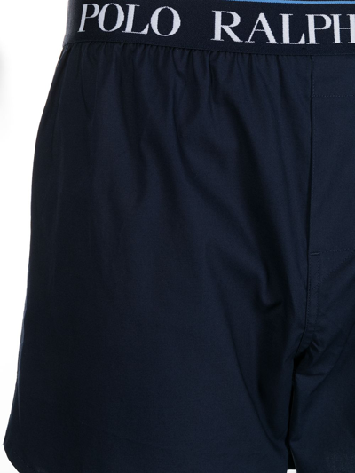Polo Ralph Lauren Logo-waistband Boxers Set Of 3 In Blue