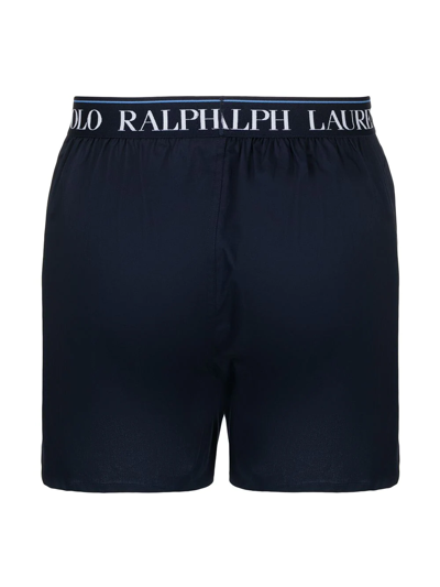 Polo Ralph Lauren Logo-waistband Boxers Set Of 3 In Blue