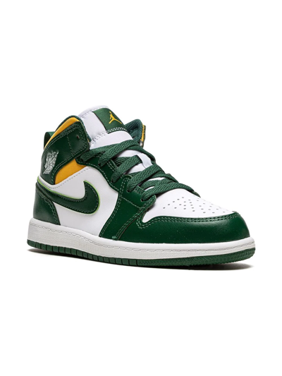 Shop Jordan 1 Mid "sonics" Sneakers In Green