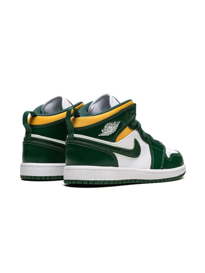 Shop Jordan 1 Mid "sonics" Sneakers In Green