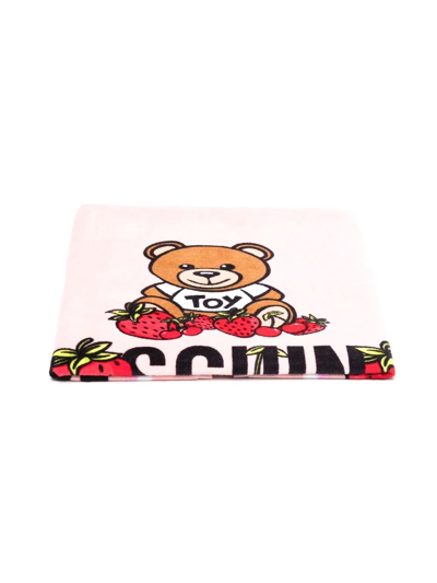 Shop Moschino Teddy Bear-print Towel In Pink