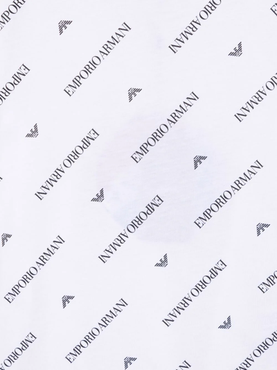 Shop Emporio Armani Logo-print Short-sleeve T-shirt In White
