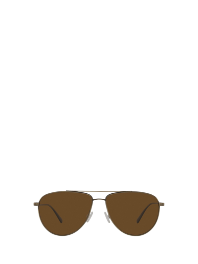 Shop Oliver Peoples Sunglasses In Antique Gold