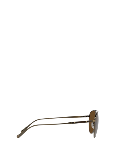 Shop Oliver Peoples Sunglasses In Antique Gold