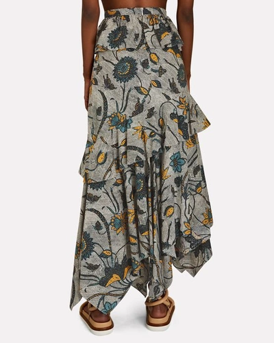 Shop Ulla Johnson Ivette Cotton Midi Skirt In Multi
