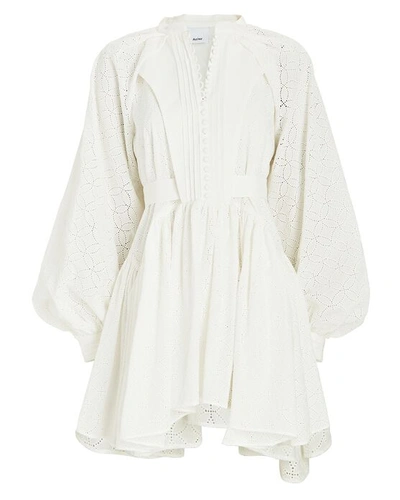 Shop Acler Gibson Cotton Mini Dress In White