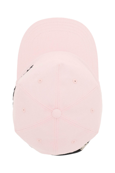 Shop Alexander Mcqueen Oversized Logo Baseball Cap In Pink,black