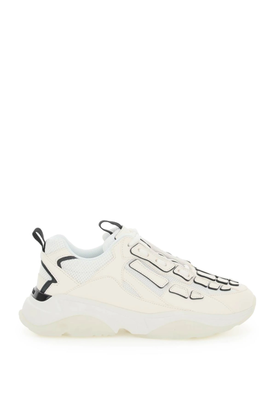 Shop Amiri Bone Runner Sneakers In White,black