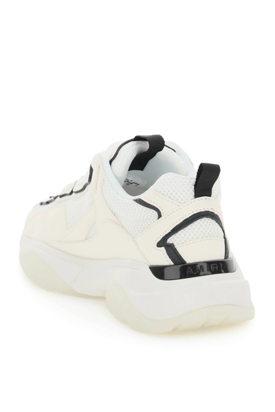 Shop Amiri Bone Runner Sneakers In White,black