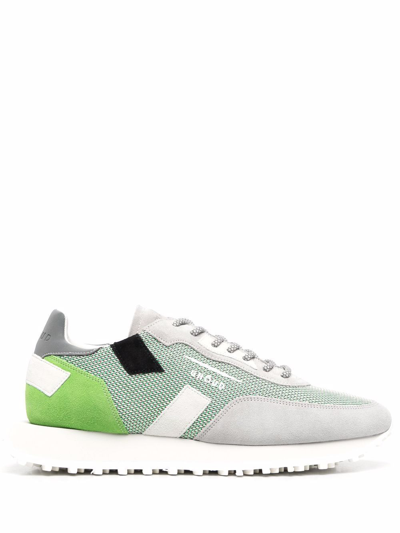 Shop Ghoud Men's Green Fabric Sneakers