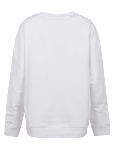 Shop Moschino Women's White Cotton Sweatshirt