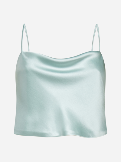 Shop Blanca Vita Taxus Satin Crop Top