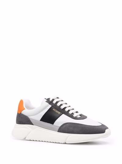 Shop Axel Arigato Man's Genesis Vintage Recycled Fabric And  Suede Sneakers In Grey